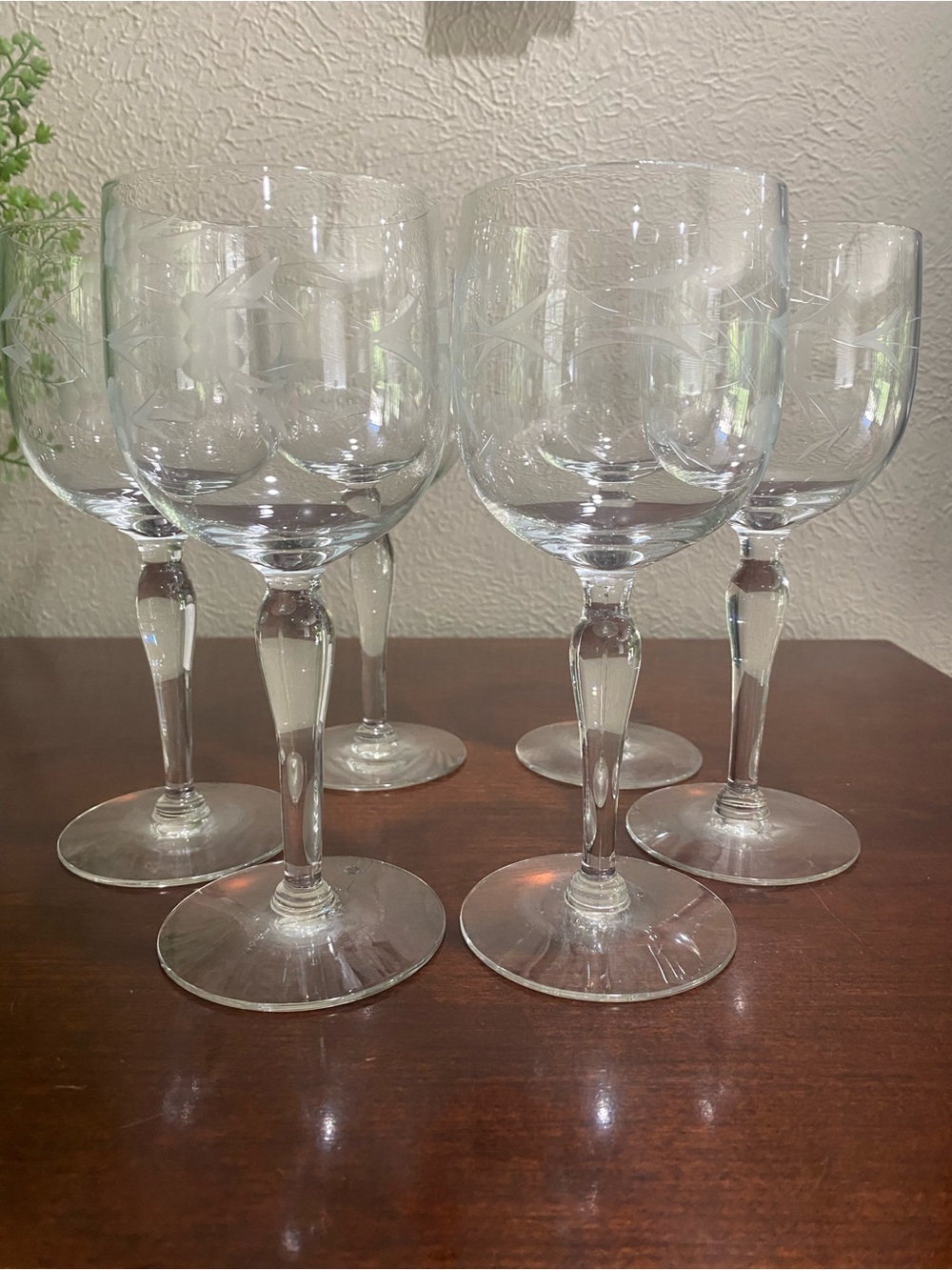 Vintage, Set of 6, Princess House Bordeaux Cordial Wine Glasses